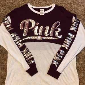 Pink long sleeve bling shirt
